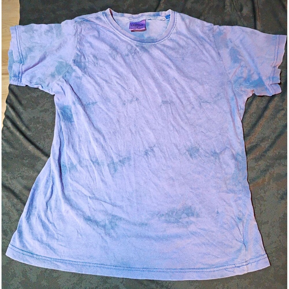 U.S. Vintage Tie-Dye Men's Logo T-Shirt Cotton Crewneck Short Sleeve Blue S
